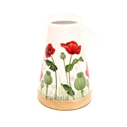 Glowing Candle Holder Vintage Style Puri | Mohnblume rot - neues Design