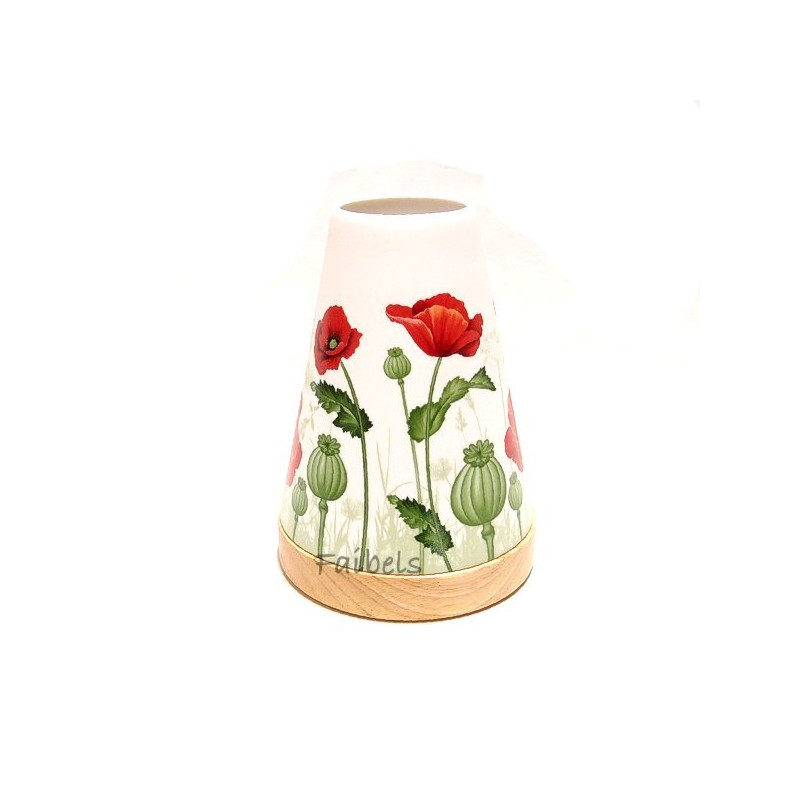 Glowing Candle Holder Vintage Style Puri | Mohnblume rot - neues Design