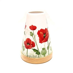 Glowing Candle Holder Vintage Style Puri | Mohnblume rot - neues Design