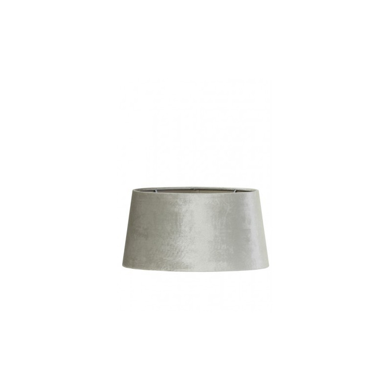 Lampenschirm modern Trommel Veloursamt grau zinc Space| Light&Living