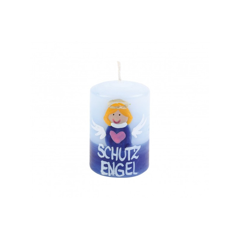 Ahrens Kinder-Motiv-Lebenslicht-Kerze "Schutzengel" blau