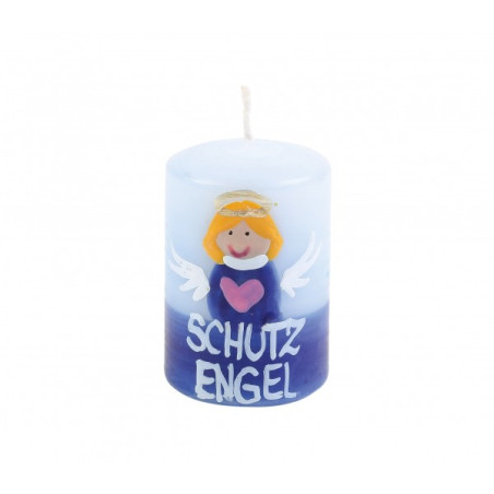 Ahrens Kinder-Motiv-Lebenslicht-Kerze "Schutzengel" blau