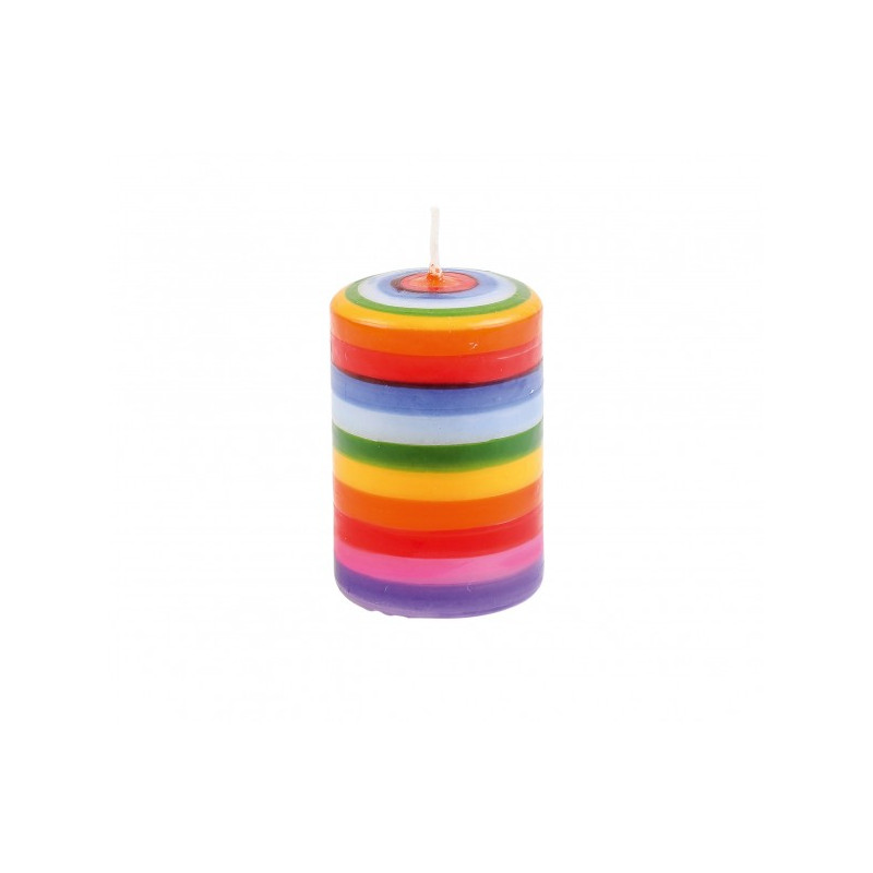 Ahrens Kinder-Motiv-Lebenslicht-Kerze "bunte Streifen"