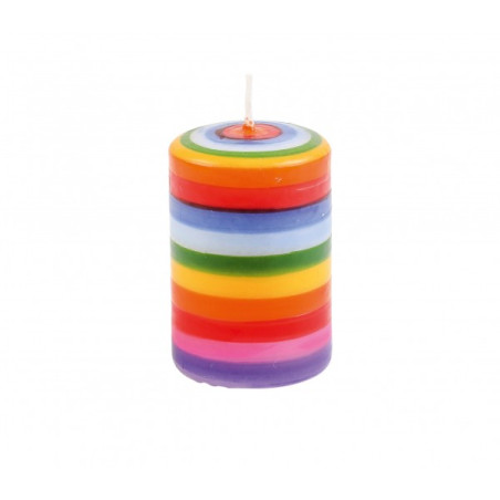 Ahrens Kinder-Motiv-Lebenslicht-Kerze "bunte Streifen"