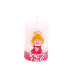 Ahrens Kinder-Motiv-Lebenslicht-Kerze "Schutzengel" rosa