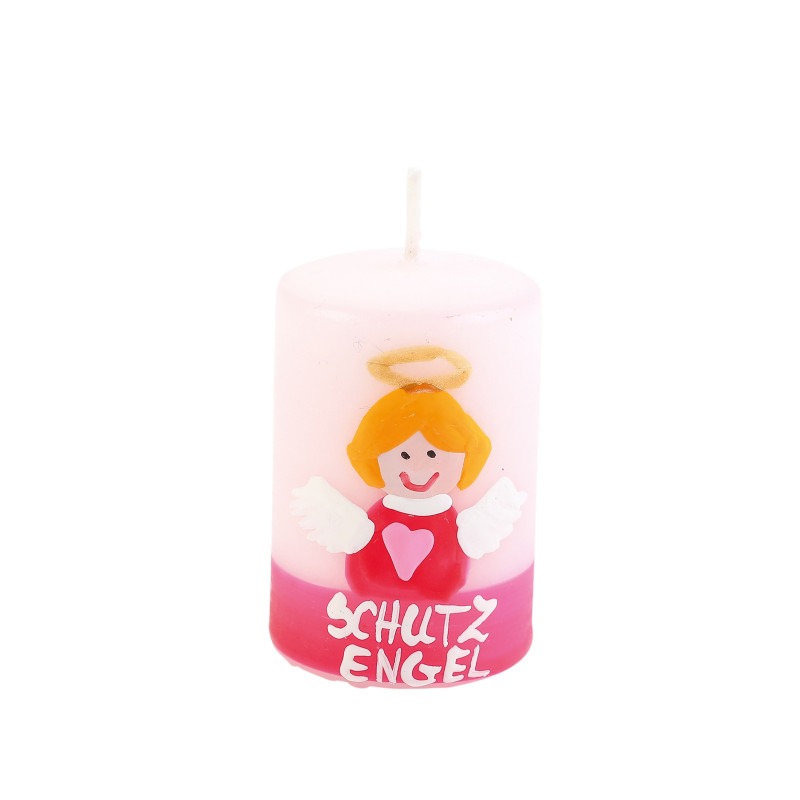 Ahrens Kinder-Motiv-Lebenslicht-Kerze "Schutzengel" rosa