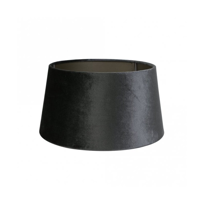 Lampenschirm modern Trommel Veloursamt grau Graphit| Light&Living