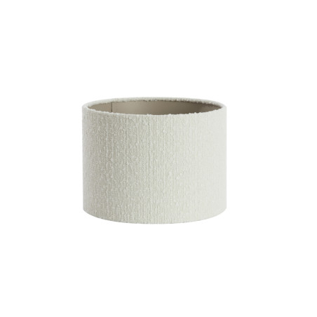 Lampenschirm Zylinder BOLERO weiß Boucle| Light&Living