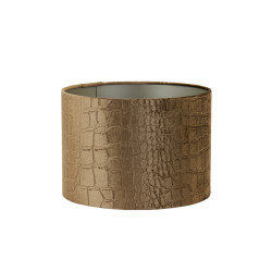 Lampenschirm modern Zylinder Veloursamt PRAYA braun| Light&Living