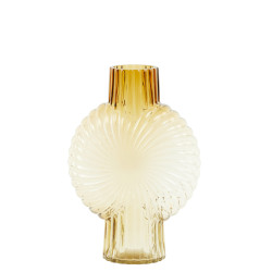 Moderne Design-Vase MIA|Glas Rauchbraun-klar