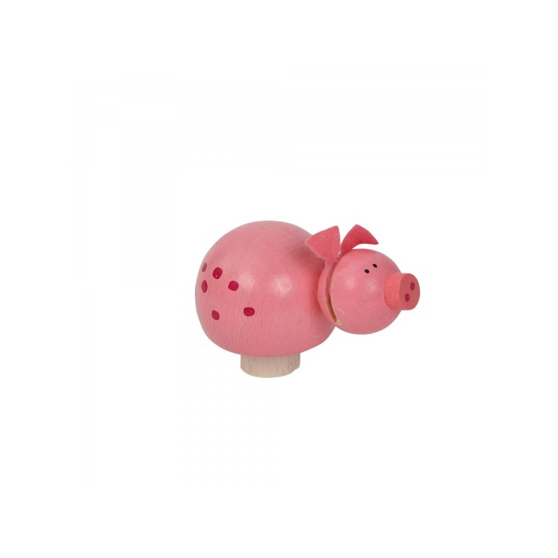 Ahrens Holz Geburtstags-Steckfiguren | Glück-Schweinchen pink-rosa