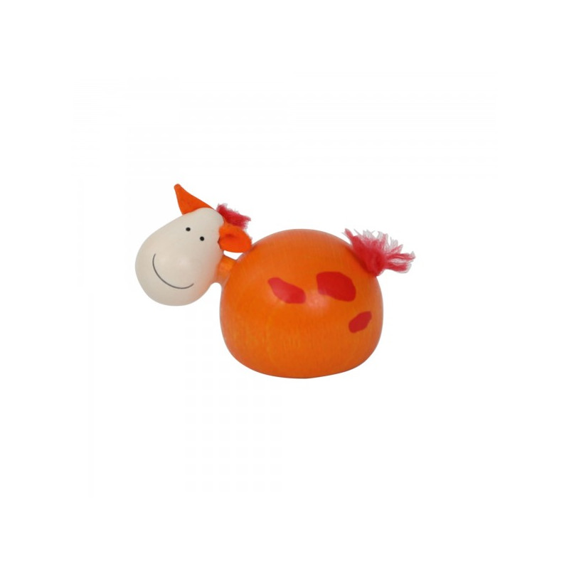 Ahrens Holz Geburtstags-Steckfiguren | Pferd Orange-rot