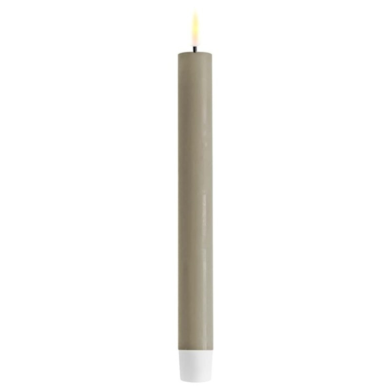 Echtwachs-LED-Stab-Kerze 2er Set|Deluxe Homeart| Sand 24cm