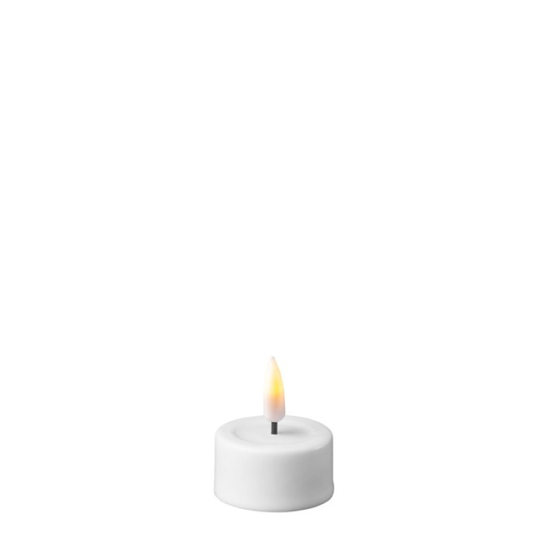 Echtwachs-LED-Teelicht |Deluxe Homeart| weiß 4cm Doppelpack