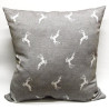 Edles Zierkissen Jacquard Hirsch 50x50cm | anthrazit