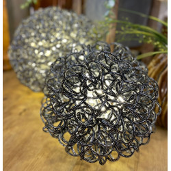Design-LED-Leucht-Kugel ALU schwarz D30