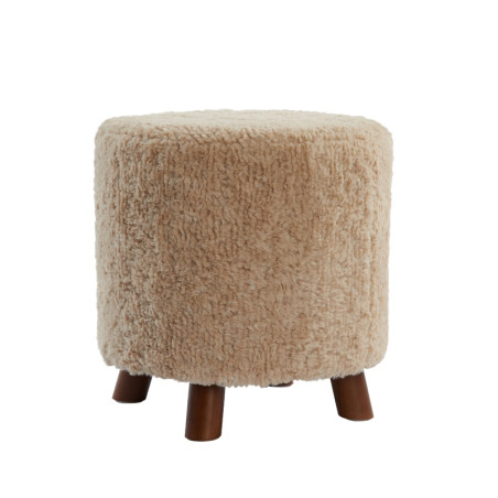 Sitzhocker "Polly" Teddy beige
