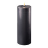 Echtwachs-LED-Stumpenkerze | Deluxe Homeart | schwarz 20cm