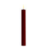 Echtwachs-LED-Stab-Kerze 2er Set|Deluxe Homeart| Bourgogne-Rot 24cm