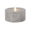 LED-Stumpenkerze Beton-Optik|Candela| grau D10cm H5cm