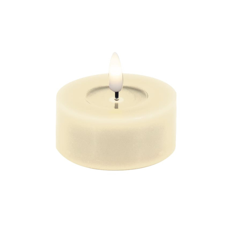 Echtwachs-LED-Teelicht |Candela| cream 4,5cm Doppelpack