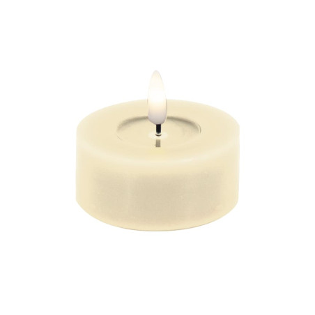 Echtwachs-LED-Teelicht |Candela| cream 4,5cm Doppelpack