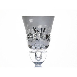 Kerzenhalter Teelicht-Aufsatzglas Motiv Hase weiß-silber