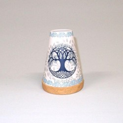 Glowing Candle Holder Vintage Style Puri | Lebensbaum blau