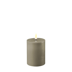 Echtwachs-LED-Stumpenkerze |Deluxe Homeart| sand 10cm