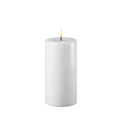 Echtwachs-LED-Stumpenkerze |Deluxe Homeart| weiß 15cm