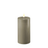 Echtwachs-LED-Stumpenkerze |Deluxe Homeart| sand 15cm