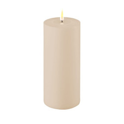 LED-Stumpenkerze Outdoor|Deluxe Homeart| weiß 15cm