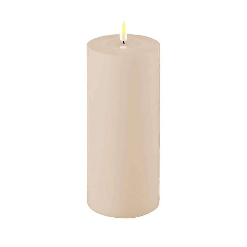 LED-Stumpenkerze Outdoor|Deluxe Homeart| weiß 15cm