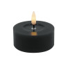 Echtwachs-LED-Teelicht maxi |Candela| schwarz 6,8cm Doppelpack