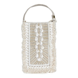 Schmetterling, natur beige tasche