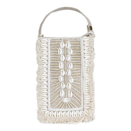 Schmetterling, natur beige tasche