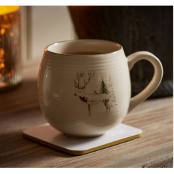 Tasse Becher Steingut Winterlicher Hirsch | Sophie Allport