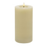 Echtwachs-LED-Stumpenkerze |Candela| Creme-weiß 10x20cm