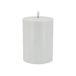 LED Solar Stumpenkerze Garden Kunststoff white 7,5x10cm