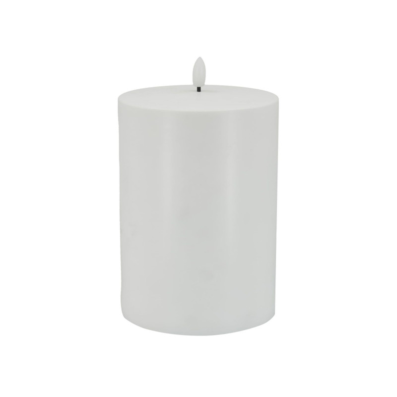 LED Solar Stumpenkerze Garden Kunststoff white 7,5x10cm