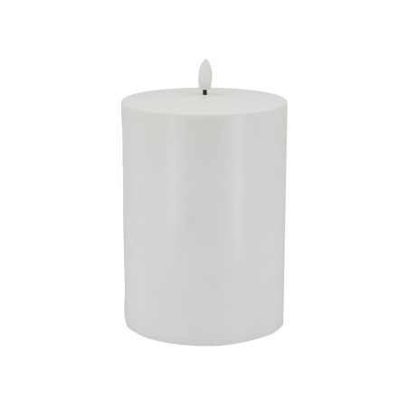 LED Solar Stumpenkerze Garden Kunststoff white 7,5x10cm