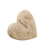 Herz Paulownia-Holz natur-geflammt