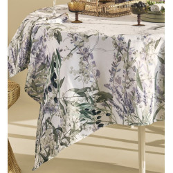 Tischdecke Mitteldecke 115x115cm Parfum de lavande mauve |Garnier Thiebaut