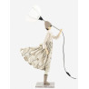 Puppe Holz exklusiv handmade Ginko braun Tischleuchte Tischlampe Skitso