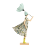 Puppe Holz exklusiv handmade Ginko braun Tischleuchte Tischlampe Skitso