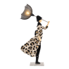 Puppe Holz exklusiv handmade Ginko braun Tischleuchte Tischlampe Skitso