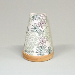 Glowing Candle Holder Vintage Style Puri | Hibiskus grün
