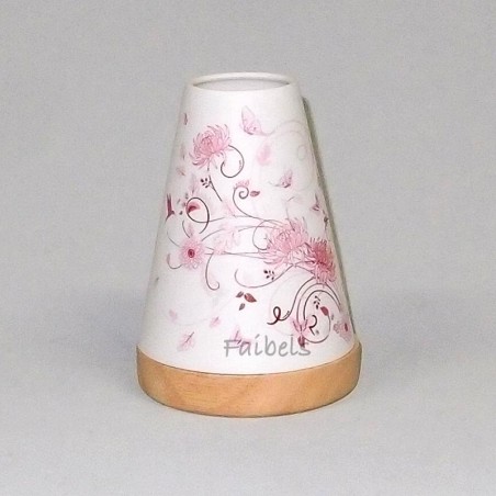 Glowing Candle Holder Vintage Style Puri | Floral Blüten rosa