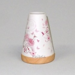 Glowing Candle Holder Vintage Style Puri | Floral Blüten rosa