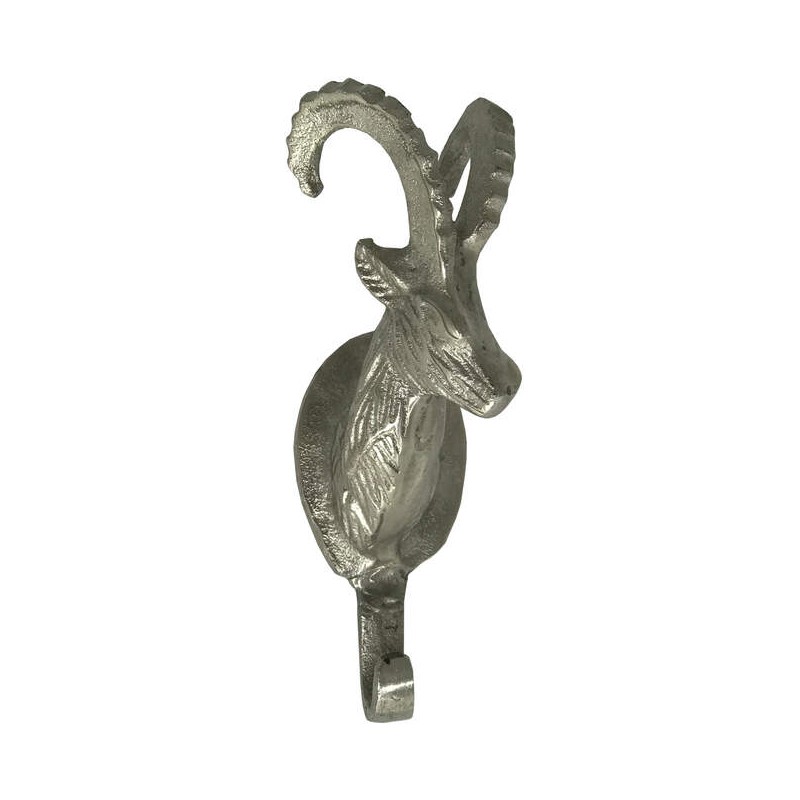 Wandhaken - Garderobenhaken Alpin-Chalet Steinbock silber